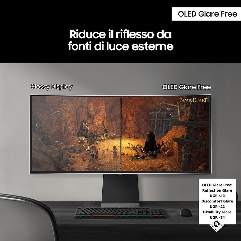 Samsung Monitor Gaming 34" WQHD Curvo Odyssey OLED G8 Ls34dg850suxen