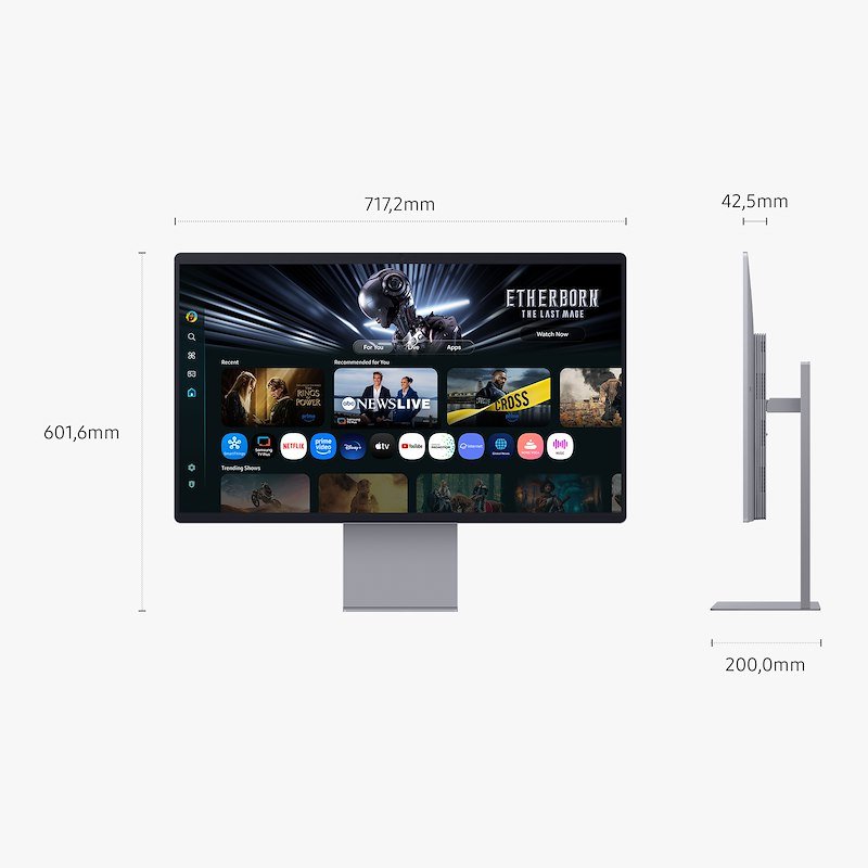 Samsung Smart Monitor M9 Ls32fm900suxen 32" Argento