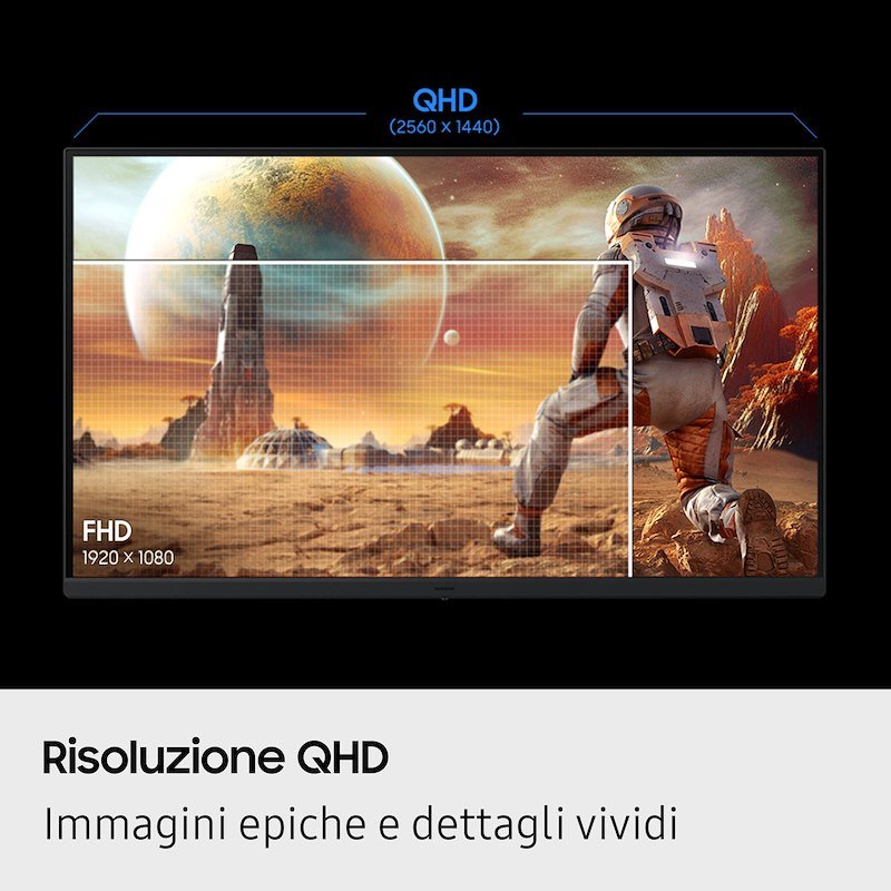 Samsung Monitor Gaming  27"  Odyssey G5 - G53F QHD Flat Ls27fg530euxen Black