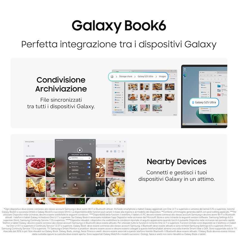 Samsung Notebook 16" Galaxy Book6 Np760vjg-ka1it Gray