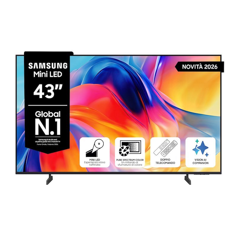 Samsung Smart TV Mini LED 4K Ue43m70hauxzt Titan Black