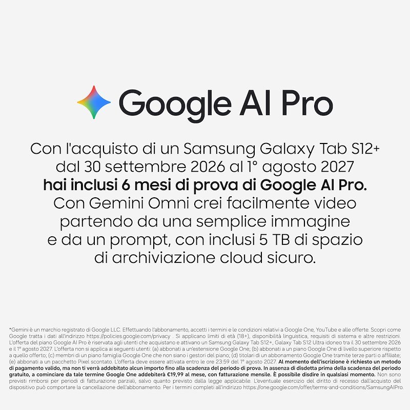 Samsung	Galaxy TAB S12+ 256GB WI-FI Gray