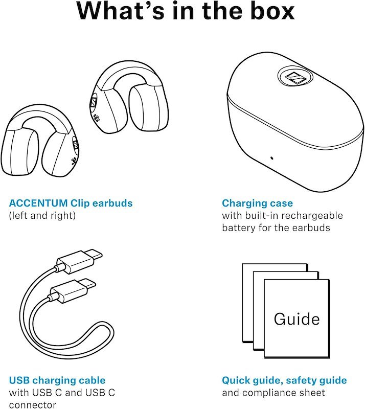 Sennheiser Wireless OPEN Auricolari ACCENTUM CLIP