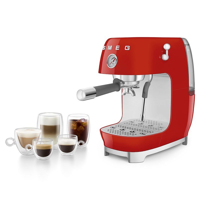 Smeg Macchina da Caffè Espresso Ecf03rdeu red