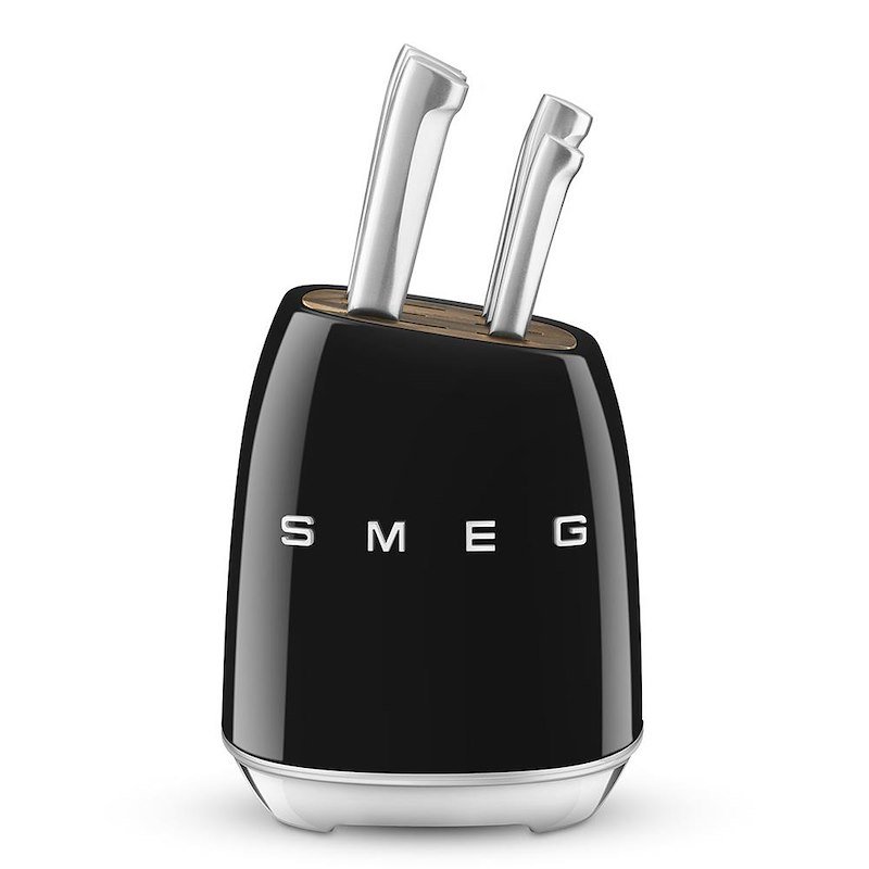 Smeg Ceppo Portacoltelli con set coltelli Kbsf02bl Nero