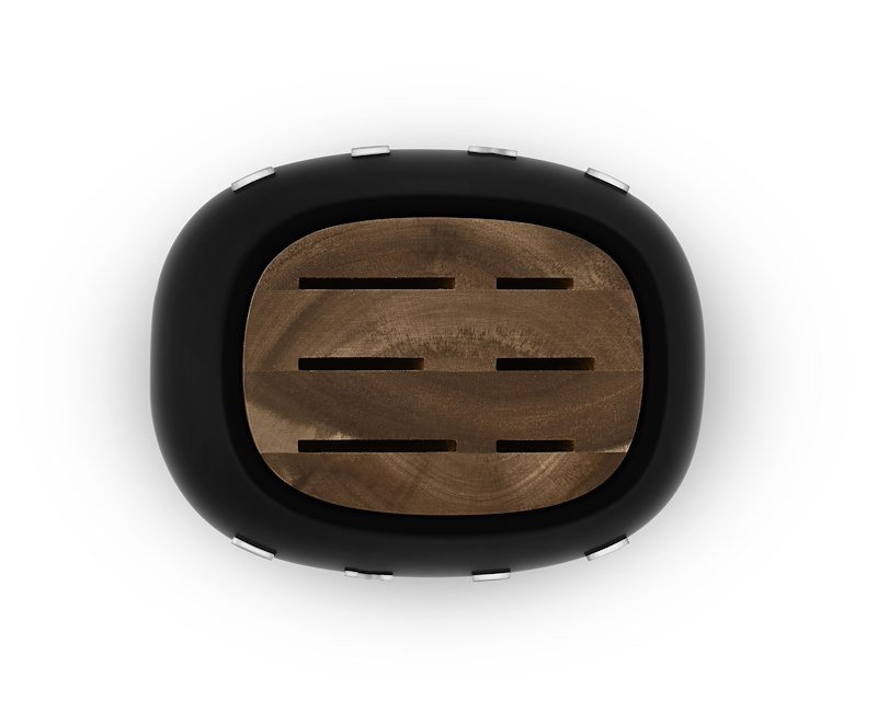 Smeg Ceppo Portacoltelli con set coltelli Kbsf02bl Nero