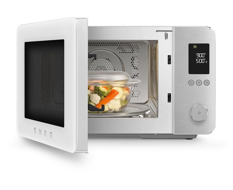 Smeg Forno a microonde combinato Moc02whmeu Bianco