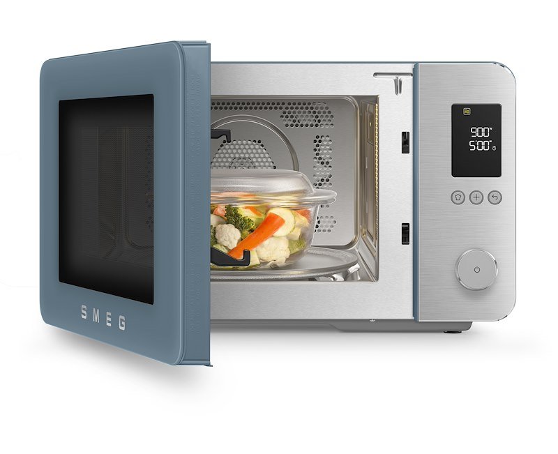 ìSmeg Forno a Microonde con Grill Moc02sbmeu Blu Tempesta