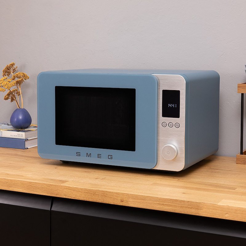 ìSmeg Forno a Microonde con Grill Moc02sbmeu Blu Tempesta