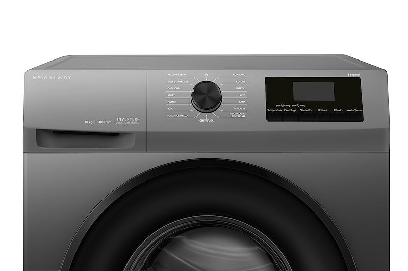 Smartway Lavatrice 10kg carico frontale Wlbhs1014mpx Nero