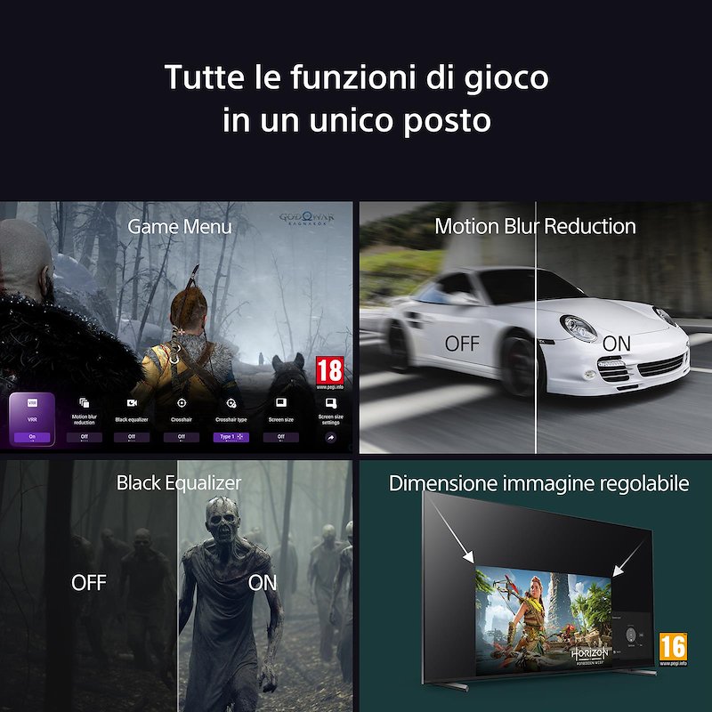 Sony Tv Mini LED 65" K65XR70AEP Nero