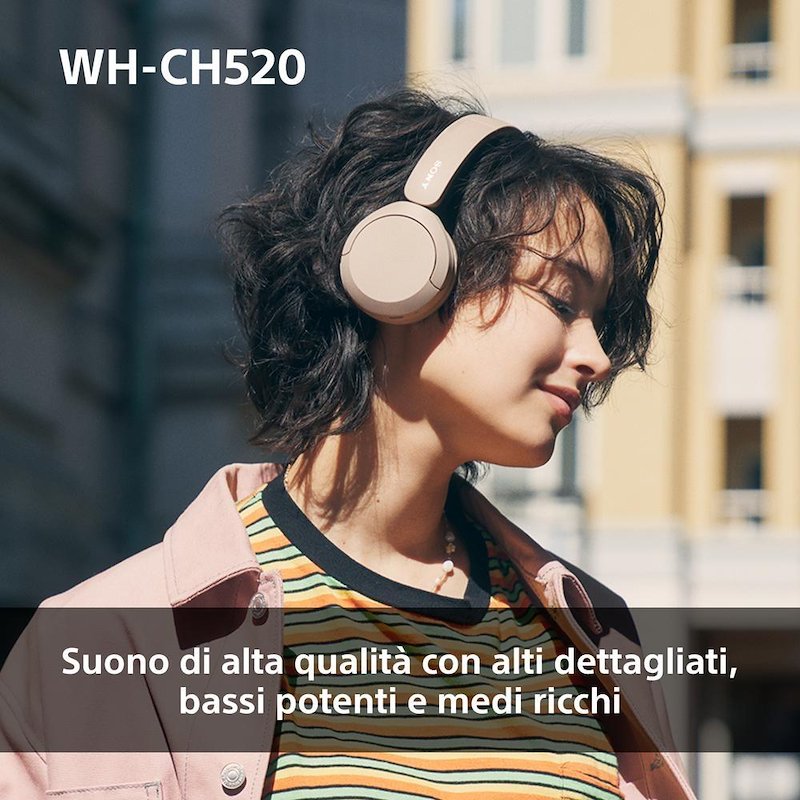 Sony Cuffie a padiglione chiuso Whch520p.ce7 Rosa