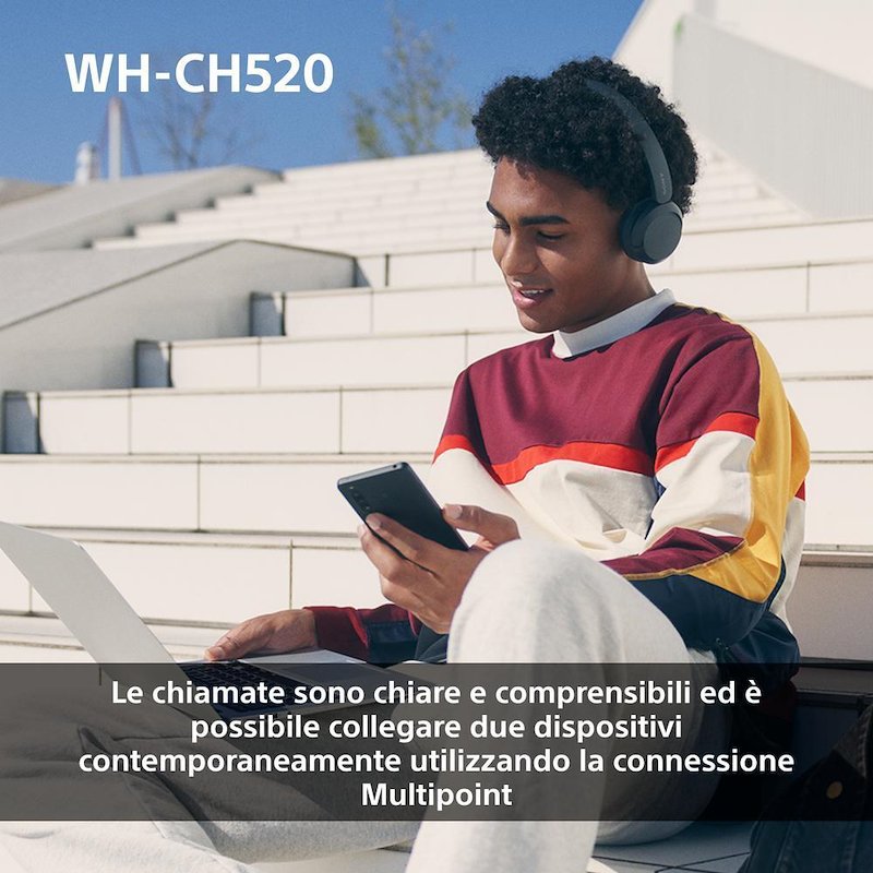 Sony Cuffie a padiglione chiuso Whch520p.ce7 Rosa