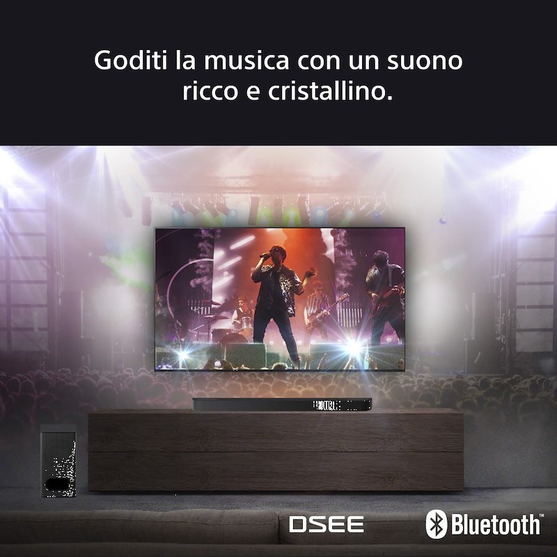 Sony Soundbar + Subwoofer 3.1.2 BRAVIA Theatre Bar 6 Htbd60.cel Nero