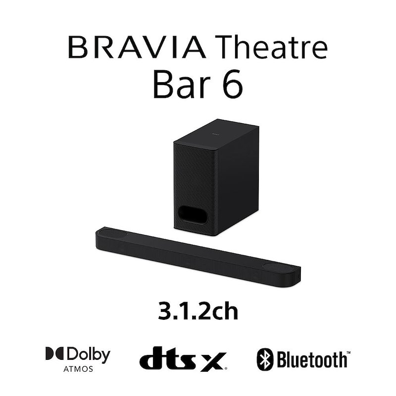 Sony Soundbar + Subwoofer 3.1.2 BRAVIA Theatre Bar 6 Htbd60.cel Nero