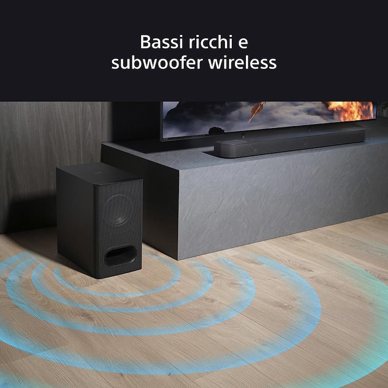 Sony Soundbar + Subwoofer 3.1.2 BRAVIA Theatre Bar 6 Htbd60.cel Nero