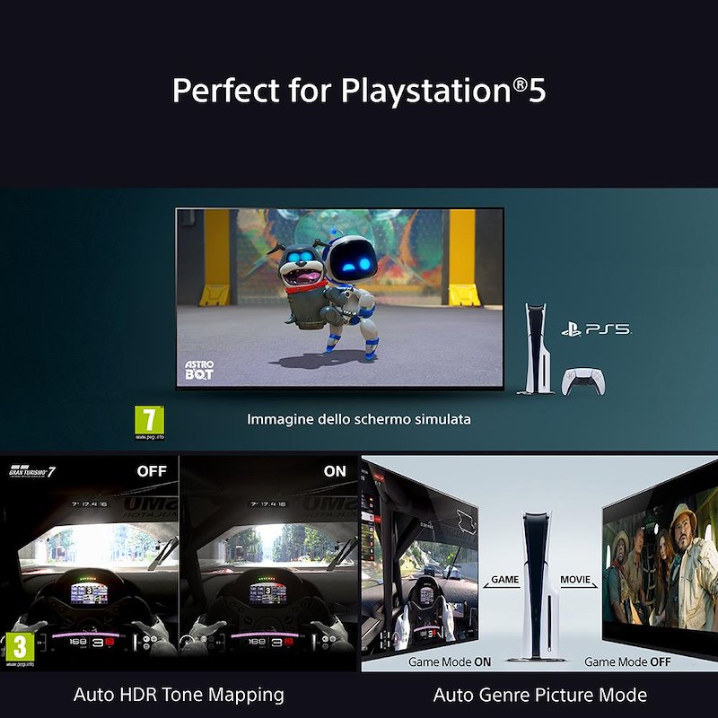 Sony TV Mini LED 85" K85XR55BP.CEI Nero