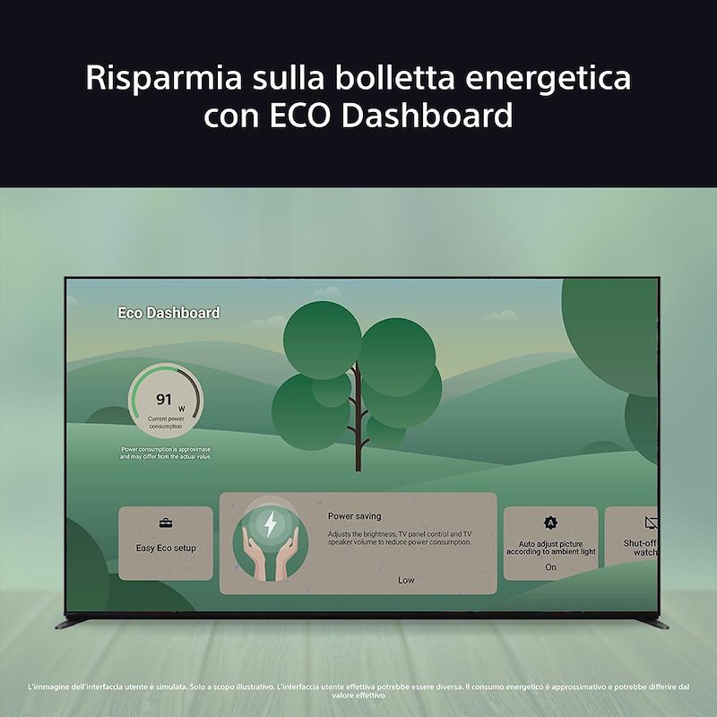 Sony TV Mini LED 85" K85XR55BP.CEI Nero