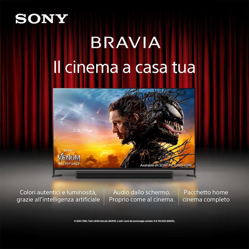 Sony TV Mini LED 85" K85XR55BP.CEI Nero