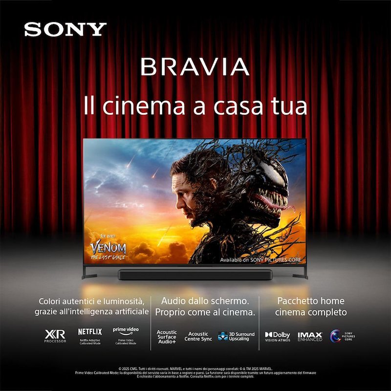 Sony TV OLED 55" K55xr8m25bp.cei Nero