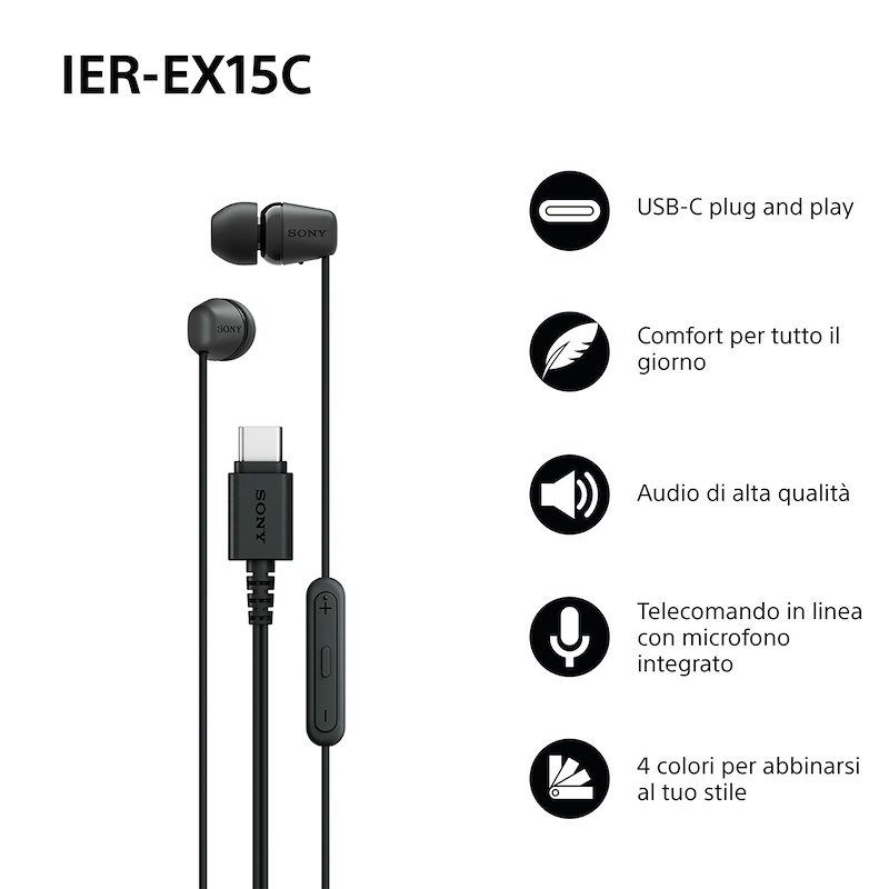 Sony Auricolari Ierex15cb.ce7 Nero