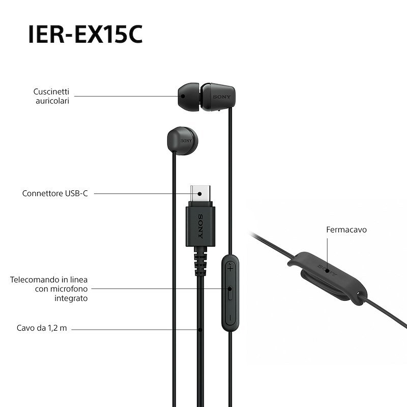 Sony Auricolari Ierex15cb.ce7 Nero