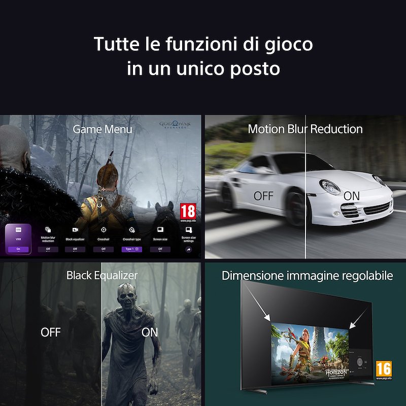 Sony TV OLED 4K 55" K55xr8apaep Nero