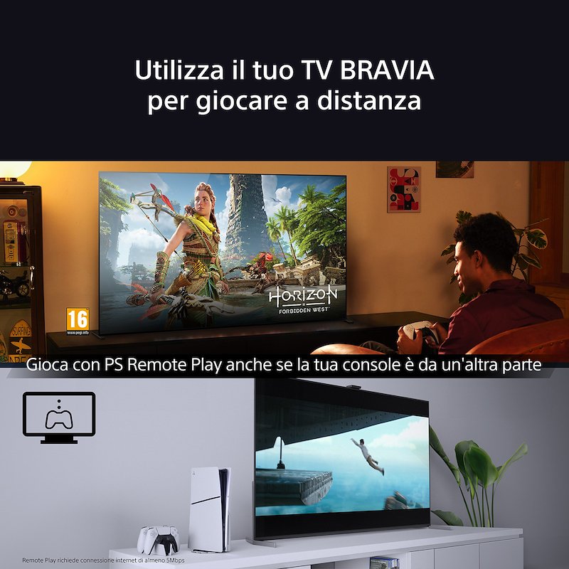 Sony TV OLED 4K 55" K55xr8apaep Nero
