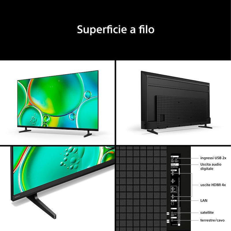 Sony TV LED 43" K43s25m2pb.cei nero