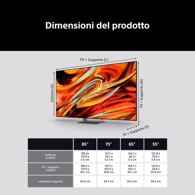 Sony TV LED RGB 55" K55xr75m2b.cei