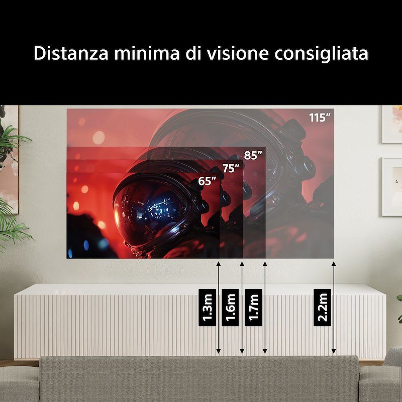 Sony TV LED RGB 75" K75xr95m2pb.cei Nero