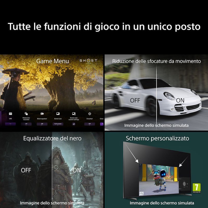 Sony TV LED RGB 75" K75xr95m2pb.cei Nero