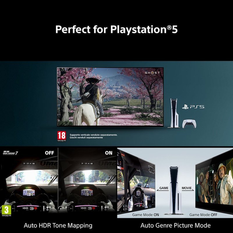 Sony TV LED RGB 75" K75xr95m2pb.cei Nero