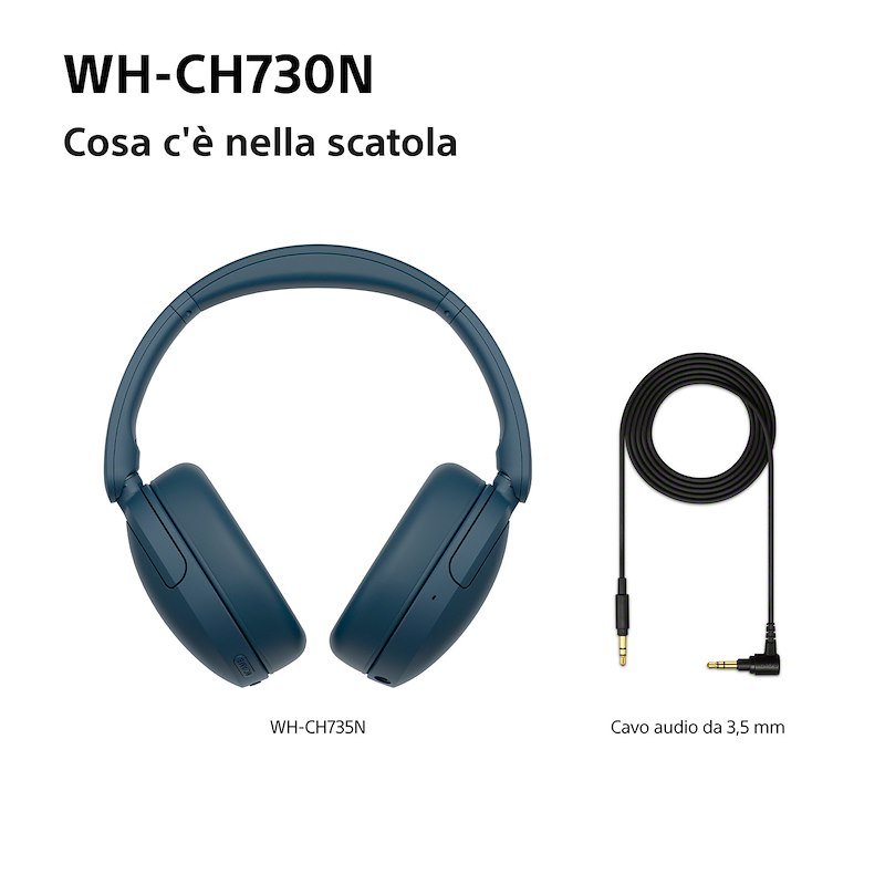 Sony Cuffie a padiglione chiuso Whch730nl.ce7 Blue