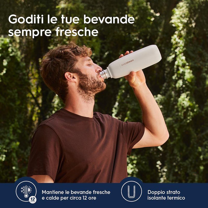 Sodastream Borraccia termica Fizz&go Bianco Sabbia