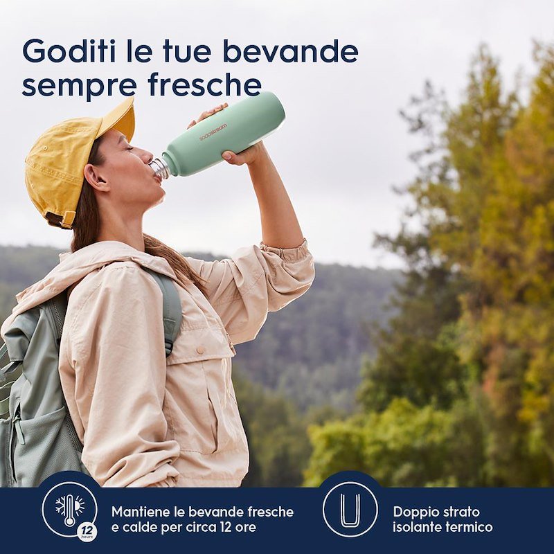 Sodastream Borraccia termica Fizz&go Verde Menta