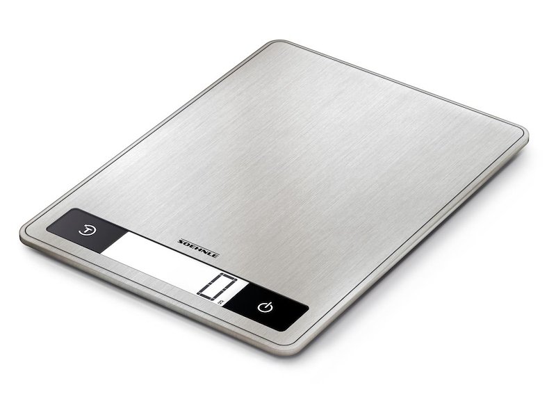 Xlyne Eks003 W Bilancia Da Cucina Digitale In Vetro, Bianco, 20x20x2,6 Cm, Preciso E Compatto