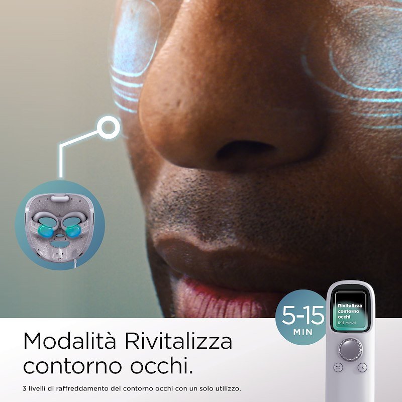 Shark Ninja Maschera Viso LED CryoGlow Bianco