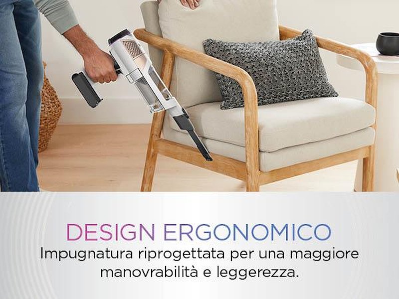 Shark Ninja Aspirapolvere senza filo Detect Pro con autosvuotamento bianco/rosa