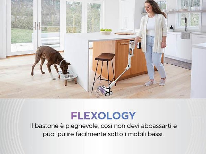 Shark Ninja Aspirapolvere senza filo Detect Pro con autosvuotamento bianco/rosa