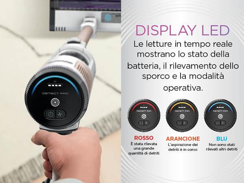 Shark Ninja Aspirapolvere senza filo Detect Pro con autosvuotamento bianco/rosa