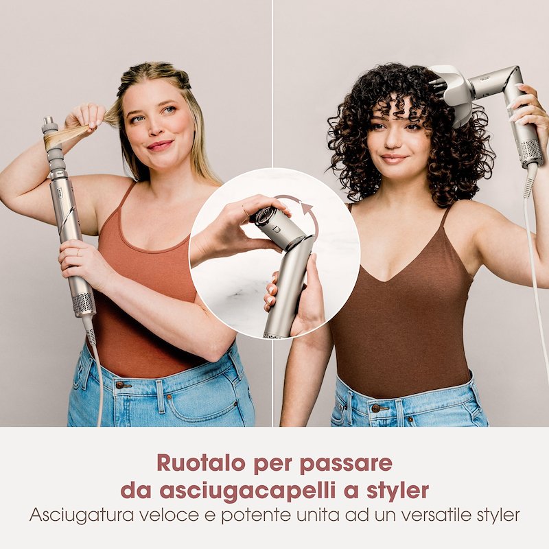 Shark Ninja STYLER ASCIUGACAPELLI SHARK FLEXSTYLE COMPLETE SET - CHAMPAGNE