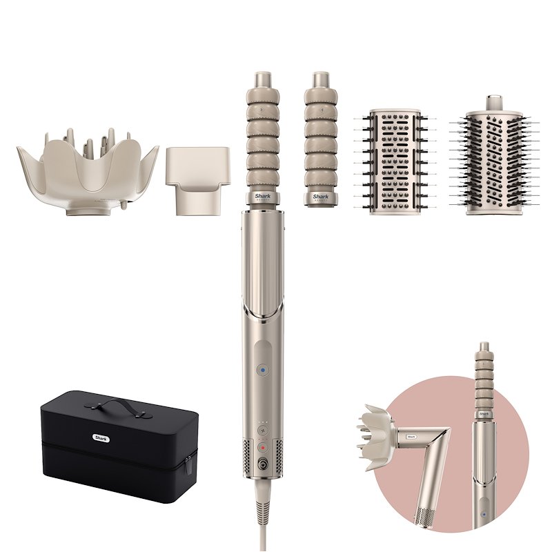 Shark Ninja STYLER ASCIUGACAPELLI SHARK FLEXSTYLE COMPLETE SET - CHAMPAGNE