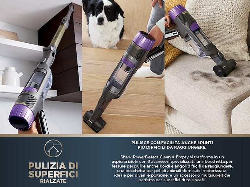 Shark Ninja Scopa Elettrica Senza Filo Detect Pro Max Autoempt Grigio