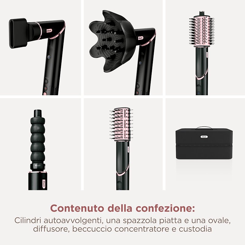Shark Ninja Styler Asciugacapelli SHARK FLEXSTYLE COMPLETE SET - Black