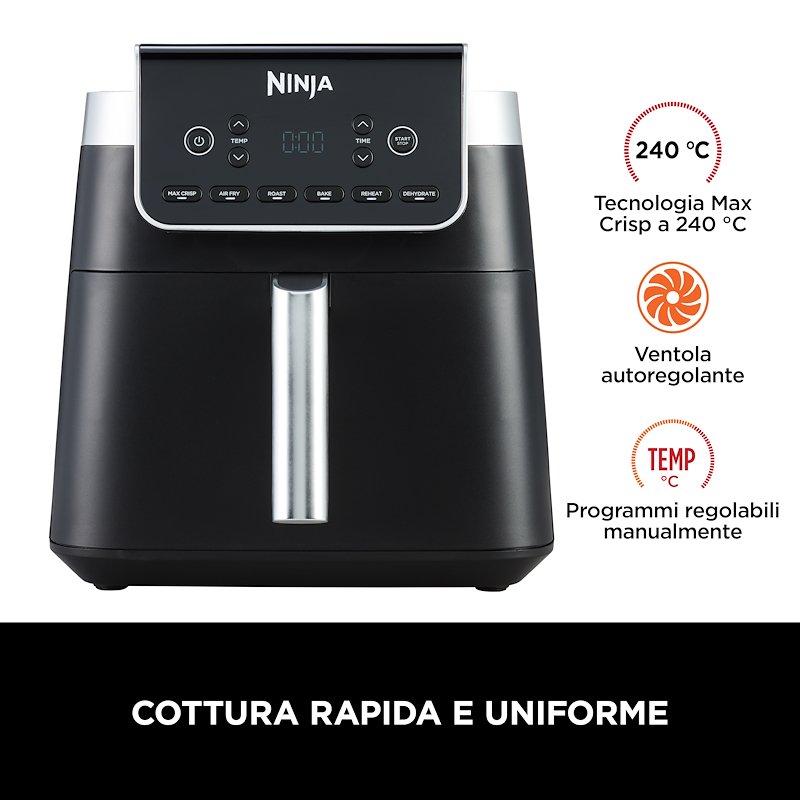 Shark Ninja Friggitrice ad aria Max Pro nero