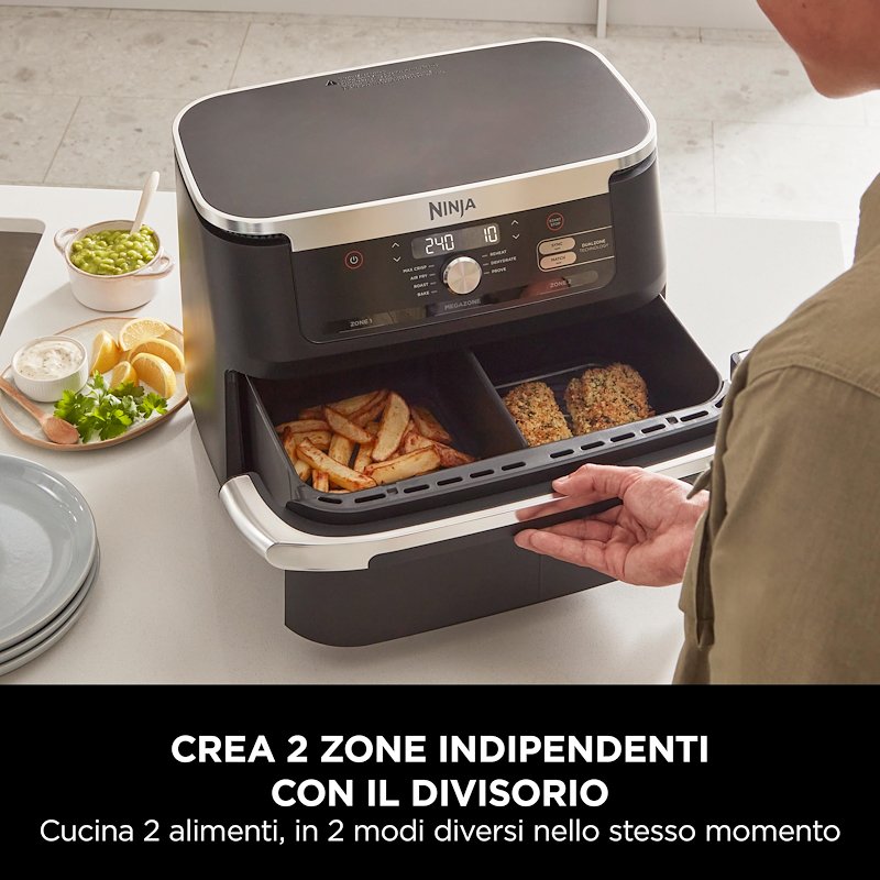 Shark Ninja Friggitrice ad aria Ninja Flexdrawer nero