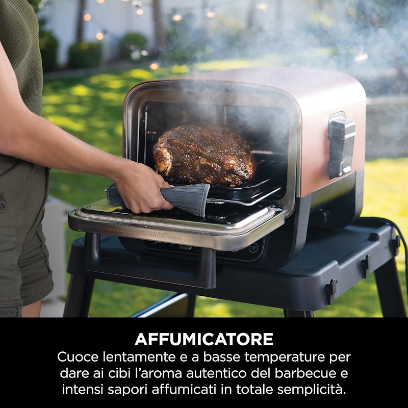 Shark Ninja Forno elettrico da esterno Ninja Woodfire con affumicatore NNJ.OO101EU
