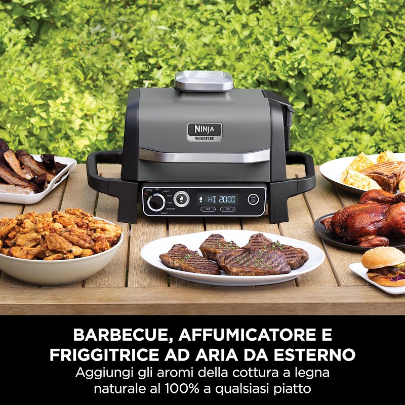 Shark Ninja Barbecue Elettrico Ninja Woodfire Con Affumicatore Og701eu