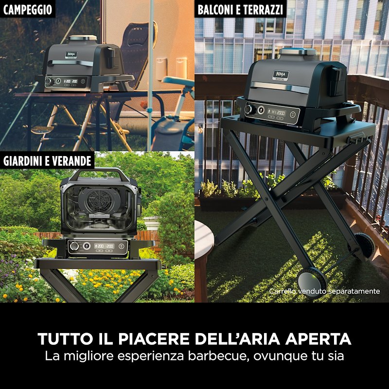 Shark Ninja Barbecue Elettrico Ninja Woodfire Con Affumicatore Og701eu
